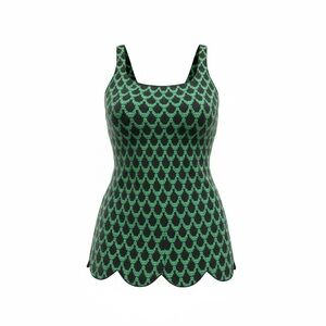 Zara Black and Green Textured dress Small